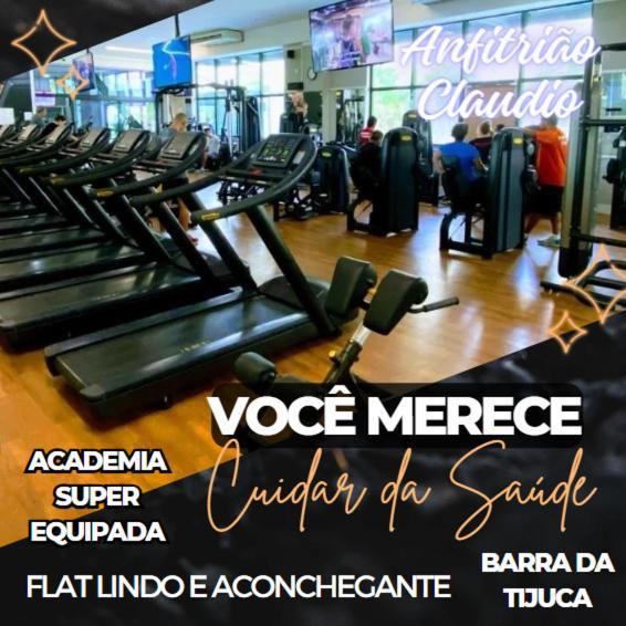 Barra Da Tijuca - 9 - Flat Premium Com Cozinha, Fogao Cooktop, Geladeira Grande, Smart Tv Grande, Lindo E Muitissimo Confortavel, Balsa Para A Praia Gratis E Estacionamento Gratuito Río de Janeiro Exterior foto